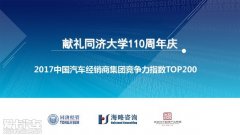 2017汽车经销商集团竞争力TOP200强发布